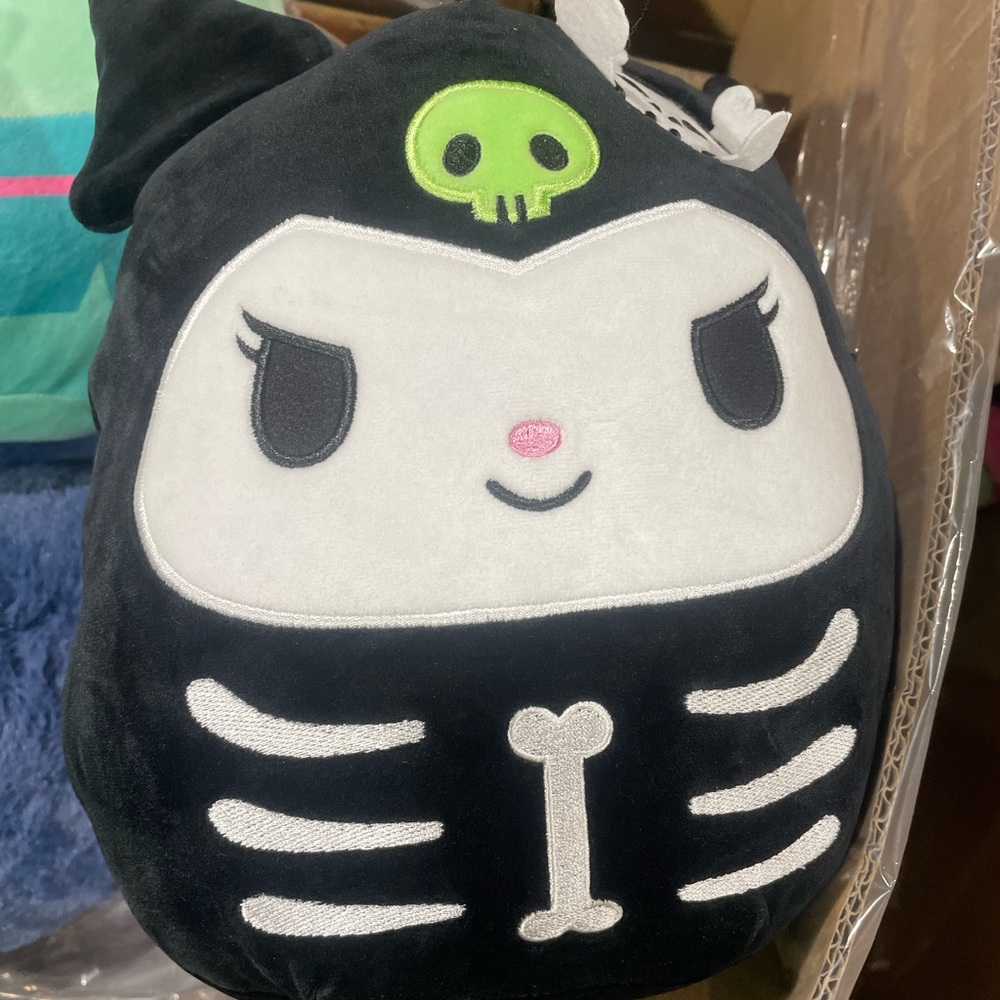 Squishmallow 8" Kuromi Skeleton Rabbit Hello Kitty Sanrio Halloween Plush BNWT
